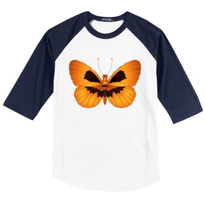 Butterfly With Face Halloween Pumpkin Baseball Sleeve Shirt