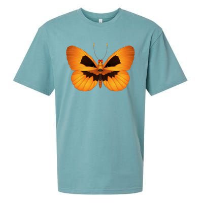 Butterfly With Face Halloween Pumpkin Sueded Cloud Jersey T-Shirt