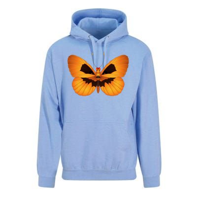 Butterfly With Face Halloween Pumpkin Unisex Surf Hoodie