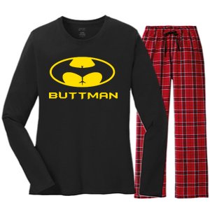 Buttman Women's Long Sleeve Flannel Pajama Set 