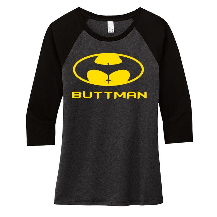 Buttman Women's Tri-Blend 3/4-Sleeve Raglan Shirt