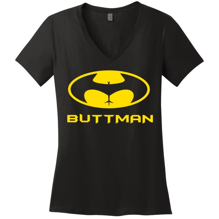 Buttman Women's V-Neck T-Shirt