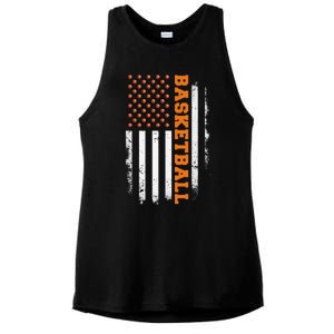 Basketball Usa Us Flag Basketball Ladies PosiCharge Tri-Blend Wicking Tank