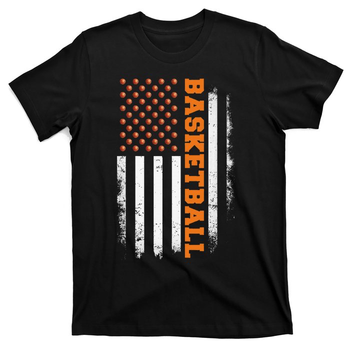 Basketball Usa Us Flag Basketball T-Shirt