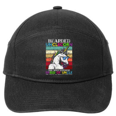 Bearded Unclecorn Uncle Unicorn 7-Panel Snapback Hat