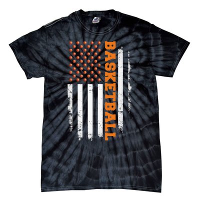 Basketball USA US Flag Basketball Tie-Dye T-Shirt