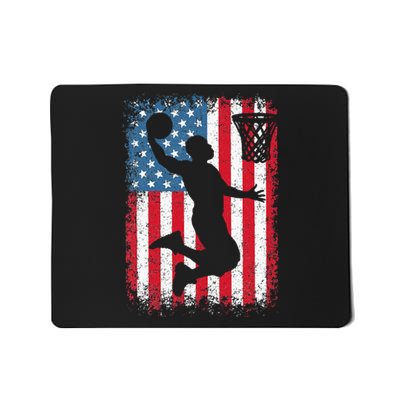 Basketball Usa Us Flag Basketball Mousepad