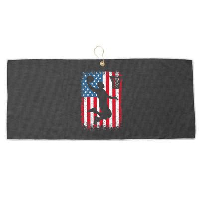 Basketball Usa Us Flag Basketball Large Microfiber Waffle Golf Towel