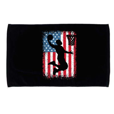 Basketball Usa Us Flag Basketball Microfiber Hand Towel