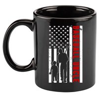 Baseball Uncle USA Flag 11oz C Handle Ceramic Mug