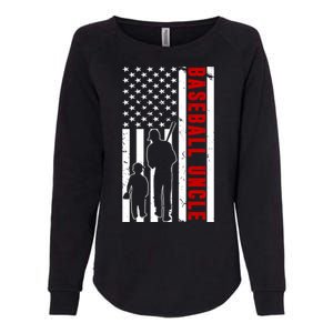 Baseball Uncle USA Flag Womens California Wash Sweatshirt