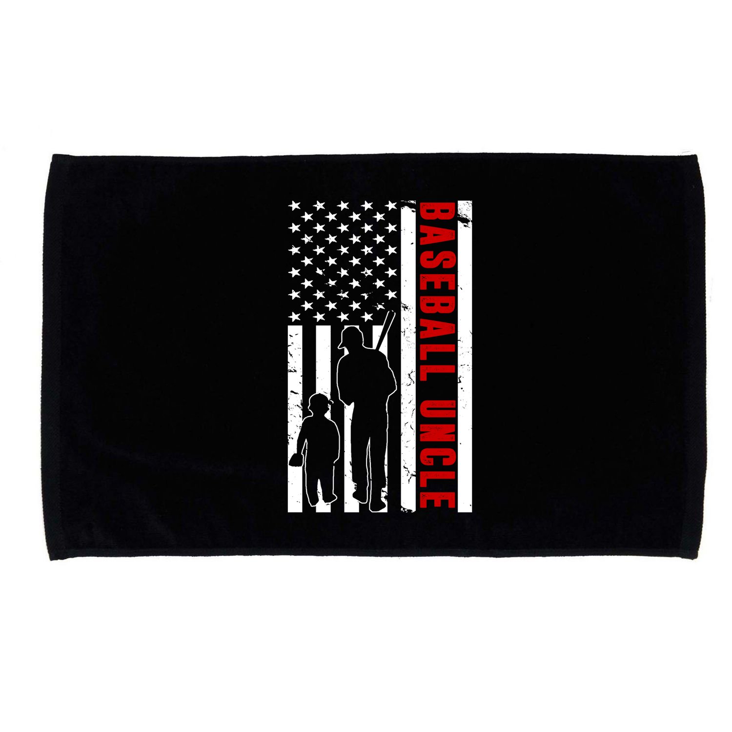 Baseball Uncle USA Flag Microfiber Hand Towel