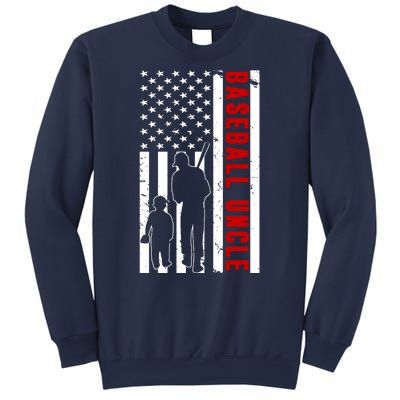 Baseball Uncle USA Flag Sweatshirt