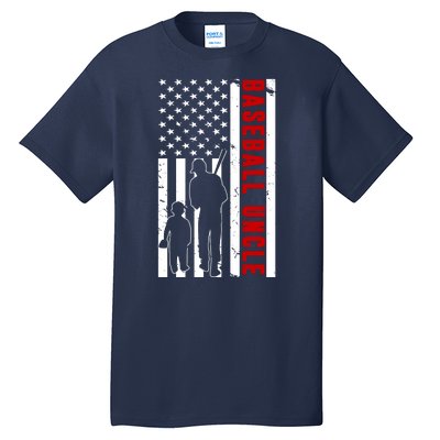 Baseball Uncle USA Flag Tall T-Shirt