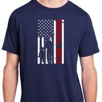 Baseball Uncle USA Flag Adult ChromaSoft Performance T-Shirt