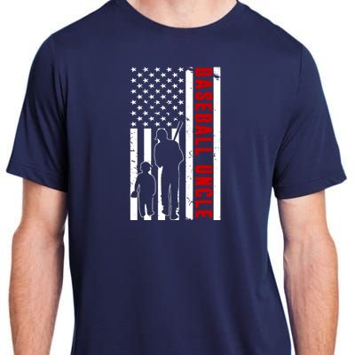 Baseball Uncle USA Flag Adult ChromaSoft Performance T-Shirt