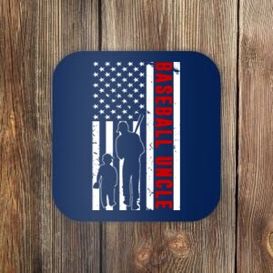 Baseball Uncle USA Flag Coaster