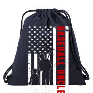 Baseball Uncle USA Flag Drawstring Bag