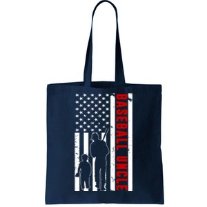 Baseball Uncle USA Flag Tote Bag