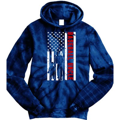 Baseball Uncle USA Flag Tie Dye Hoodie