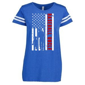 Baseball Uncle USA Flag Enza Ladies Jersey Football T-Shirt