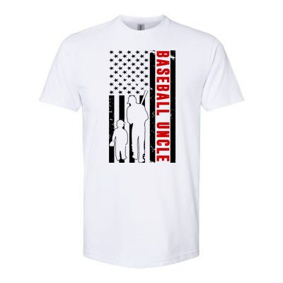 Baseball Uncle USA Flag Softstyle CVC T-Shirt