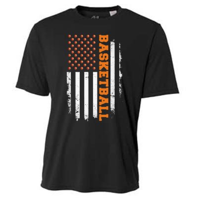 Basketball USA US Flag Basketball Men Cooling Performance Crew T-Shirt