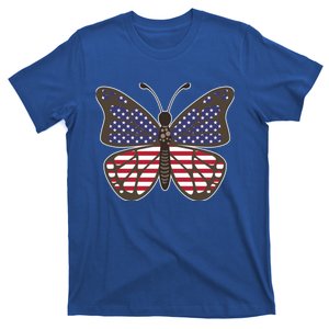 Butterfly Usa Us Flag American Beauty Butterfly Lover Funny Gift T-Shirt