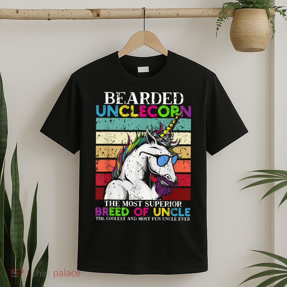 Bearded Unclecorn Uncle Unicorn  Funny T-Shirt
