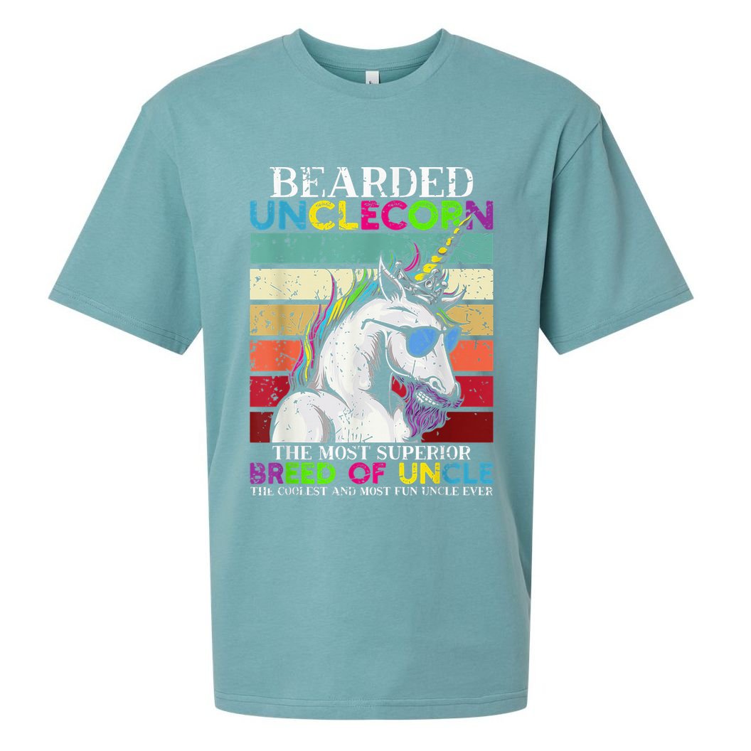 Bearded Unclecorn Uncle Unicorn  Funny Sueded Cloud Jersey T-Shirt