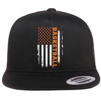 Basketball Usa Us Flag Basketball Flat Bill Trucker Hat