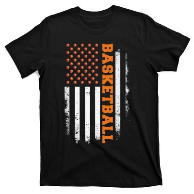 Basketball Usa Us Flag T-Shirt