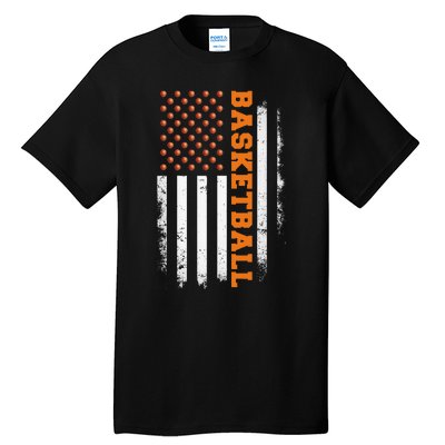 Basketball Usa Us Flag Tall T-Shirt