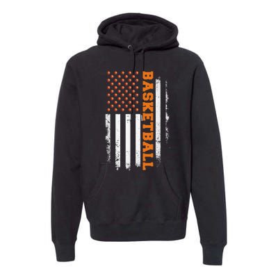 Basketball Usa Us Flag Premium Hoodie