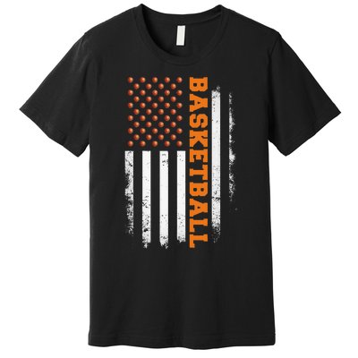 Basketball Usa Us Flag Premium T-Shirt