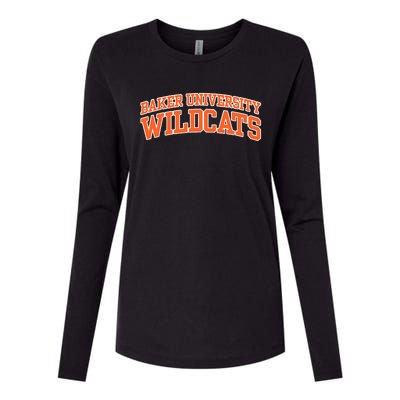 Baker University Wildcats Womens Cotton Relaxed Long Sleeve T-Shirt