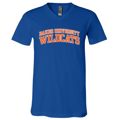 Baker University Wildcats V-Neck T-Shirt