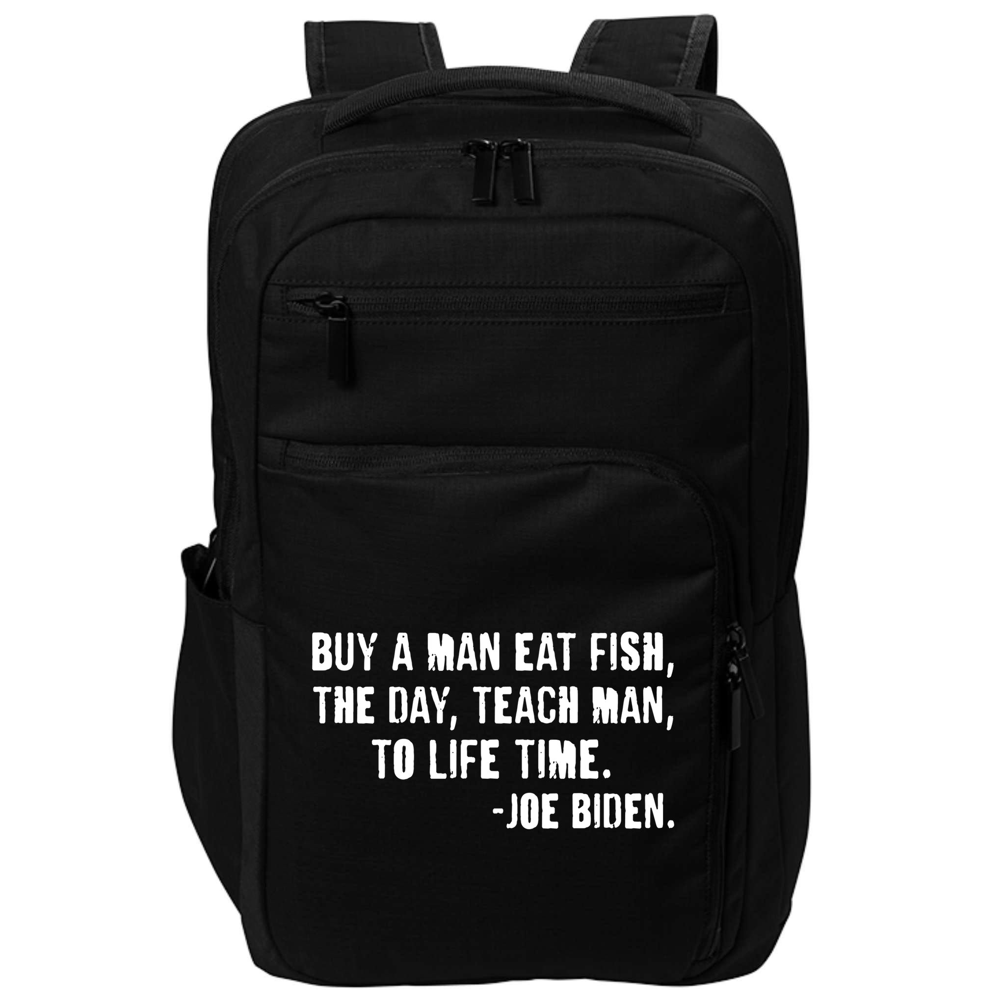 Buy A Man Eat Fish Joe Biden  Impact Tech Backpack