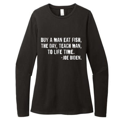 Buy A Man Eat Fish Joe Biden  Womens CVC Long Sleeve Shirt