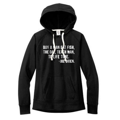 Buy A Man Eat Fish Joe Biden  Women's Fleece Hoodie