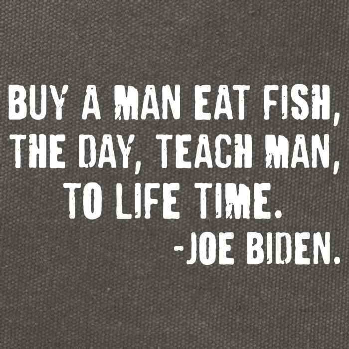 Buy A Man Eat Fish Joe Biden  Cotton Canvas Backpack