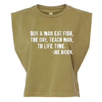 Buy A Man Eat Fish Joe Biden  Garment-Dyed Women's Muscle Tee