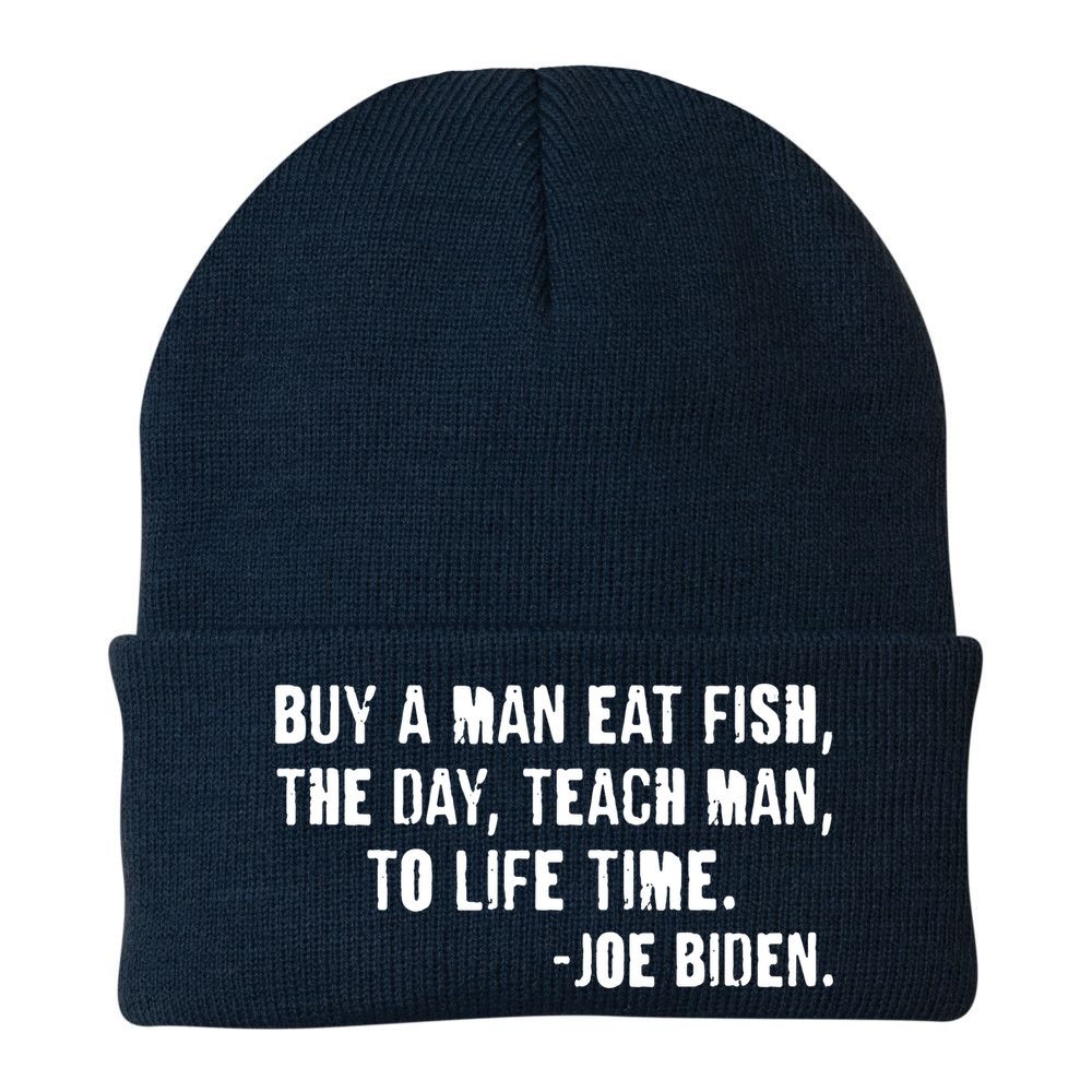 Buy A Man Eat Fish Joe Biden  Beanie