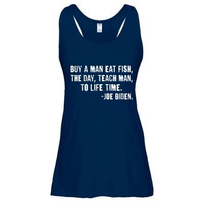 Buy A Man Eat Fish Joe Biden  Ladies Essential Flowy Tank