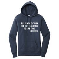 Buy A Man Eat Fish Joe Biden  Women's Pullover Hoodie