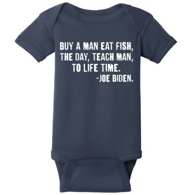 Buy A Man Eat Fish Joe Biden  Baby Bodysuit