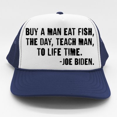 Buy A Man Eat Fish Joe Biden  Trucker Hat