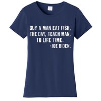 Buy A Man Eat Fish Joe Biden  Women's T-Shirt