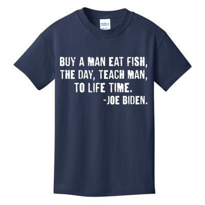 Buy A Man Eat Fish Joe Biden  Kids T-Shirt