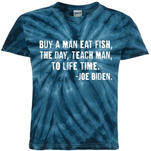 Buy A Man Eat Fish Joe Biden  Kids Tie-Dye T-Shirt